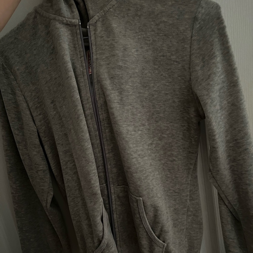 terry cloth zip up sweater